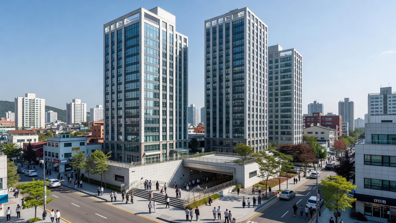 롯데캐슬시그니처중앙 분양가 배경이 된 아파트 단지 전경
